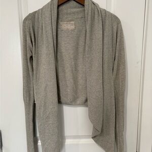Cozy Gray Open Front Cardigan